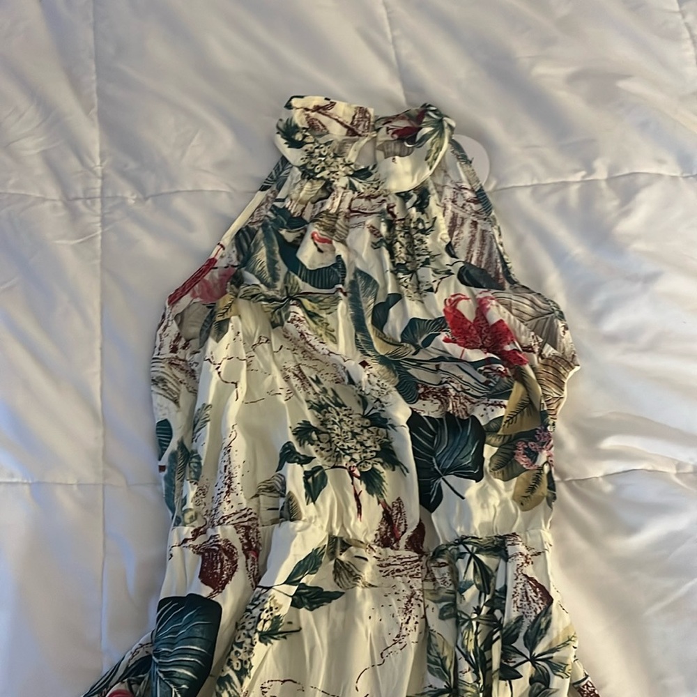 Sun Dress Printed with Slit